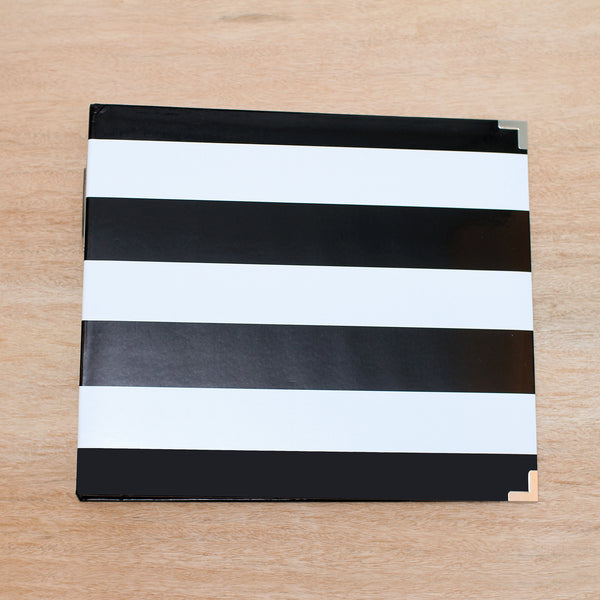 Black & White Stripe Designer Album - Pocket Scrapbooking & Memory Keeping - 1