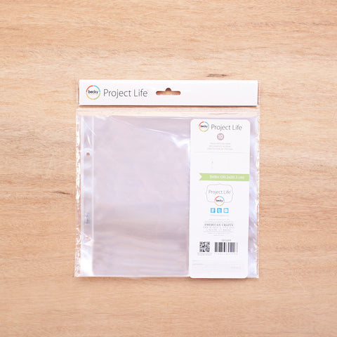  6x8 Page Protectors - Panoramic - Four 3x4 Two 3x4 Pockets  - 20 Pack